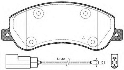 OPEN PARTS bpa125002 -  Комплект тормозных колодок, дисковый тормоз